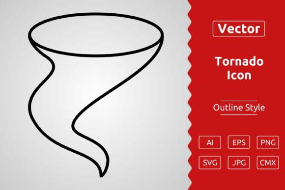 Download Vector Tornado Outline Icon Design - Icon Collection