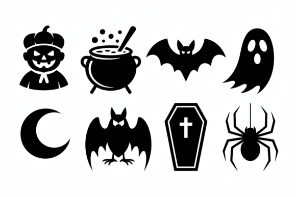 Download Halloween Icon Set Spooky Silhouettes - Icon Collection