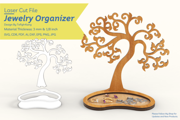 Download Tree Jewelry Display | Laser Cut File - Premium Bundle