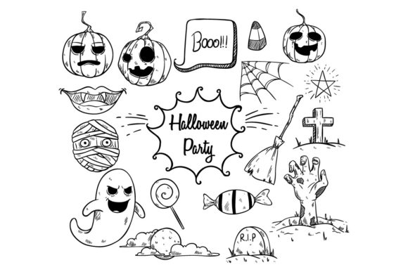 Download Hand Drawn Halloween Icons Collection - Icon Collection