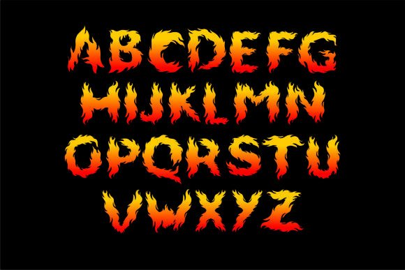 Download Creative Flaming Alphabet. Fire Font - Flaming Collection