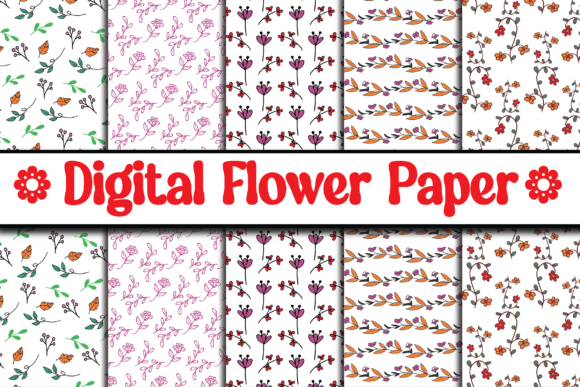 Download Digital Floral Papers, Seamless Patterns - Digital floral Collection