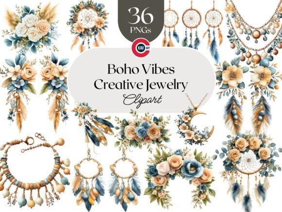 Download Boho Accessories and Jewelry Clipart - Jewelry Collection