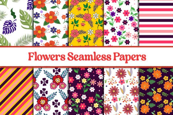 Download Seamless Digital Floral Papers Patterns - Digital floral Collection