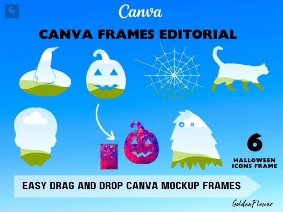 Download Halloween Icons Frame Canva Collection - Icon Collection