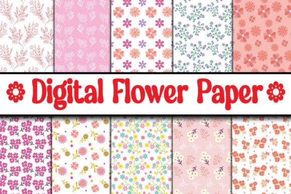 Download Digital Floral Papers, Seamless Patterns - Digital floral Collection