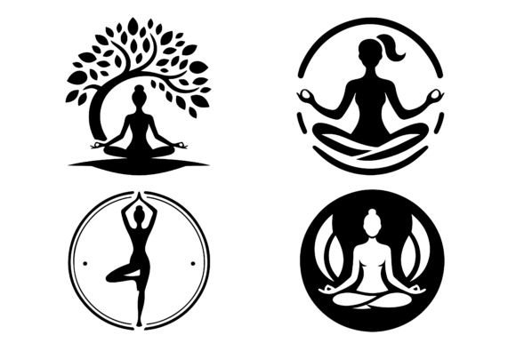 Download Yoga Icon Silhouette Vector Illustration - Icon Collection